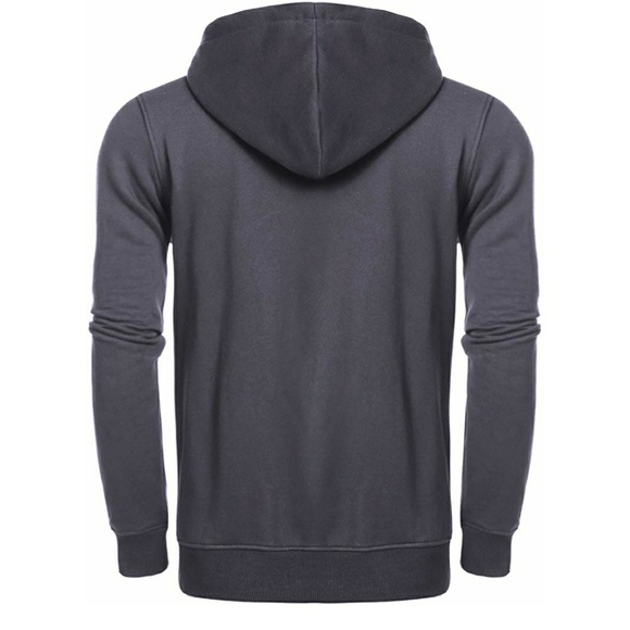 Mens heavyweight fleece hooded sweatshirt size L - Picture 3 of 7